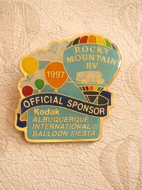 Albuquerque International Balloon Fiesta 1997 Kodak Rocky Mountain RV Lapel Pin